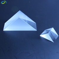 Prisma de vidrio óptico triangular BK7 K9 de ángulo recto isósceles de 90 grados para proyector