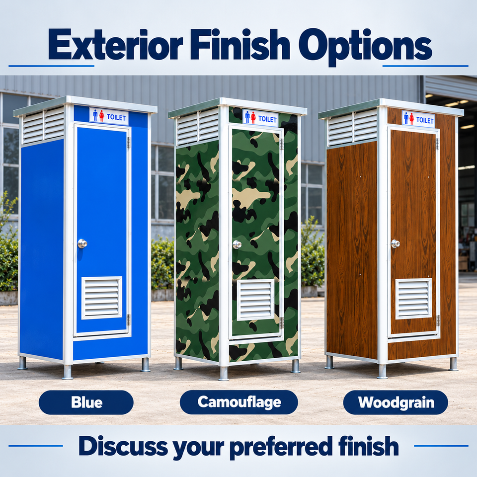 Modular Changing Booths Portable Restroom Cabin Prefabricated Double Toilet Booth Modular ...