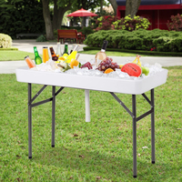 Glacière pliante en plastique noir au meilleur prix table pour banquets