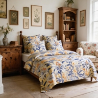 Parure de lit Queen Size en coton 100% écologique, moderne, 300 fils, vente en gros, pour chambre à coucher - Meilleures ventes