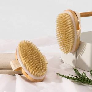 <span class=keywords><strong>Brosse</strong></span> de douche <span class=keywords><strong>anti</strong></span>-<span class=keywords><strong>cellulite</strong></span> à main à prise confortable <span class=keywords><strong>Brosse</strong></span> de corps ovale exfoliante en <span class=keywords><strong>bois</strong></span> à poils de sanglier naturels - Product Image 1