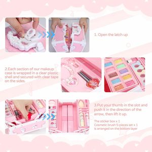 Beauty Cosmetic <strong>Makeup</strong> Gift <strong>Set</strong> for Girls <strong>Princess</strong> <strong>Makeup</strong> Box Kit Stage Performance Pretend Play Preschool Girls Make up Toys - Product Image 3