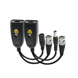 <span class=keywords><strong>Balun</strong></span> de <span class=keywords><strong>Video</strong></span> de Plástico de 5MP HD 1080P 300m, Directo de Fábrica, 2 en 1 AHD CVI TVI, Transmisión de <span class=keywords><strong>Video</strong></span> Activa con Alimentación RJ45, Simulador de <span class=keywords><strong>Video</strong></span> para Monitor - Product Image 1