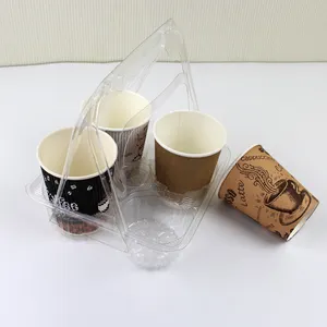 Fabrika teklif tek kullanımlık plastik evrensel katlanır İçecek sıcak gıda şarap milkshake kahve kupası tutacağı logo ile