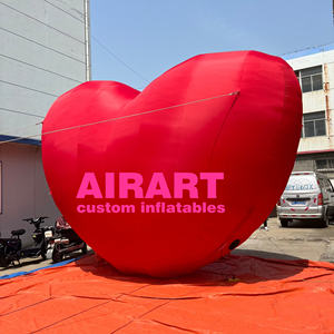 Grand ballon gonflable en forme de cœur d'amour, couleur personnalisée, ballon gonflable en forme de cœur d'amour géant, cœur d'amour rouge gonflable - Product Image 1