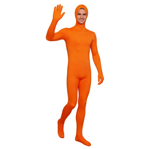 Traje Zentai Naranja Mango Men, Catsuit de Lycra de Cuerpo Entero con Rostro Descubierto - Product Image 1
