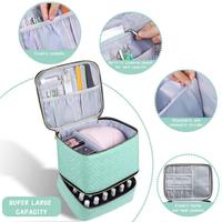 Portable Double couche 30 compartiments vernis à ongles sac de rangement huile essentielle outil boîte de rangement maquillage organisateur pour Kit de soin des ongles