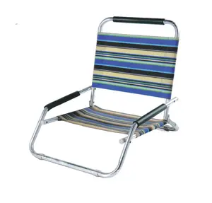 Hotsales تعزيز المحمولة يسهل حملها معدنية خفيفة الوزن قابلة للطي منخفضة كرسي الشاطئ