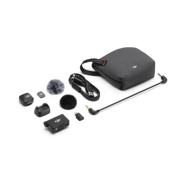 Budget Original Mic Mini (1TX+1RX) Wireless Lavalier Two-Level ANC Portable Action Camera Mount Lightweight Plastic Mic Kit