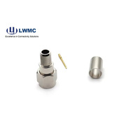 Conector macho tipo F recto coaxial RF para conectores de compresión de Cable RG6 Conector F macho