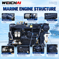 Moteur marin Weichai WD10C240-15 240 CV, 6 cylindres, turbocompressé, diesel, pour bateau de pêche moyen, bateau de travail de transport de marchandises