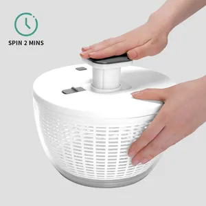 Electric Salad Spinner Automatic Large Capacity Draining System for Fruit