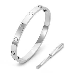 เครื่องประดับสแตนเลส316L ไทเทเนียมสำหรับผู้หญิงผู้ชายสร้อยข้อมือกำไลข้อมือกำไลข้อมือคู่รักเครื่องประดับแบรนด์ - Product Image 4