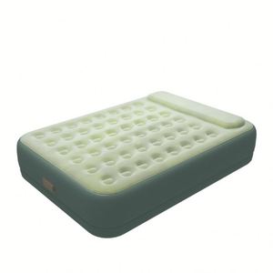 Cama Inflable Rectangular Resistente a la Humedad con Bomba de Inflado Integrada, Acolchado Grueso y Plegable para Camping - Product Image 1