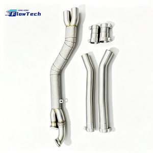 Tubo Intermedio de Acero Inoxidable 304 de Alta Calidad para BMW G80 G82 G87 M3 M4 M2 S58 3.0L Twin Turbo, Mejora del Escape de Competición con Protector Térmico - Product Image 3