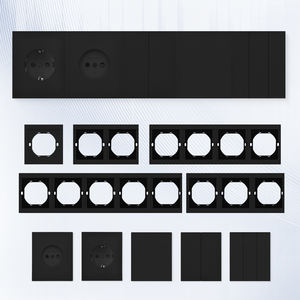 Prezzo di fabbrica durevole plastica nera EU Standard europeo parete elettrica Touch Smart Home pulsante interruttore modulare presa - Product Image 2