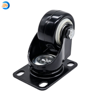 Roulettes pivotantes en PVC de 30 kg avec roulement à billes, durables, pour meubles, roulettes à plaque carrée pour armoires, placards et usage domestique