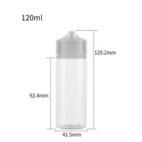 Nouvelle vente en gros de flacons en plastique PET transparent noir V3, longs, 100% courts et épais, 2 onces, 15 ml, 30 ml, 60 ml, 2 oz, liquide