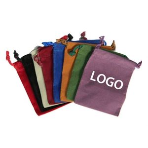 Wholesale Jewelry Party Groceries Blank Plain Reusable Soft Velvet Small All Colors <b>Drawstring</b> Dice Bag - Product Image 1