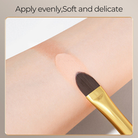 Pinceaux de maquillage de luxe de haute qualité en tube de cuivre doré, pinceaux correcteurs à poils synthétiques, marque privée