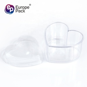 Thực Phẩm Cấp Rõ Ràng Kẹo SÔCÔLA Rõ Ràng Nhựa Hình Trái Tim Món Tráng Miệng Container Với Nắp - Product Image 4