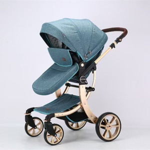 Poussette bébé 2 en 1 avec siège réversible, cadre en aluminium pliable portable, berceau, poussette pour nourrissons - Product Image 1