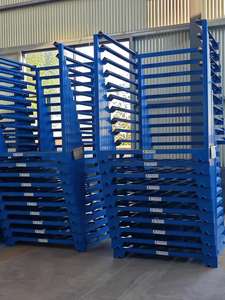 Mracking plegable <span class=keywords><strong>Stack</strong></span> Racking <span class=keywords><strong>Industrial</strong></span> Warehouse Heavy Duty Cold Mobile Rack Estante apilable de tela - Product Image 3