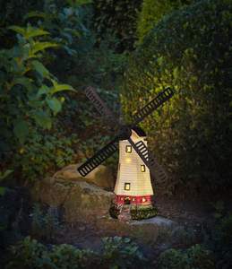 Blanco frío LED resina giratoria al aire libre molino <span class=keywords><strong>de</strong></span> viento <span class=keywords><strong>Solar</strong></span> faro estatua giratoria torre <span class=keywords><strong>de</strong></span> luz lámpara <span class=keywords><strong>de</strong></span> césped - Product Image 6
