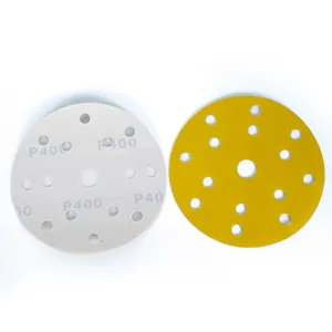 Giấy nhám các nhà sản xuất móc và vòng Sanding Disc 5 inch 236u vàng mài mòn đĩa mài xe bề mặt kim loại giấy nhám đĩa