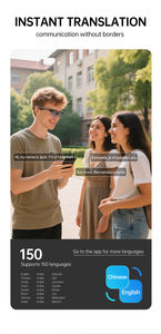 中国メーカー防水AIスマートメガネブルートゥースメガネスマートオーディオメガネ翻訳AI眼鏡 - Product Image 3