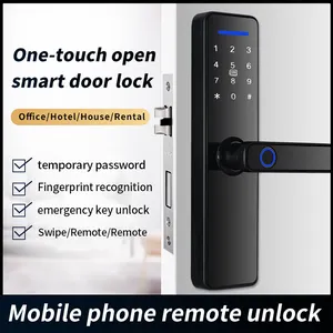 S811 Smart Life Home Tuya WiFi Locks Biometric Finger Print Code Card Key Intelligent TTlock App Smart Door Lock