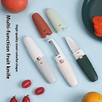 Dubbelzijdig Multifunctioneel Groente Fruit Dunschiller Manueel Mes Met Beschermhoes Efficiënte Keuken Gadgets Accessoires