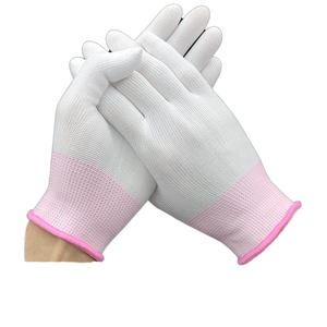 Venta al por mayor de fábrica Guantes de punto de poliéster blanco Protección laboral Guantes de algodón blanco Guante de seguridad laboral de algodón - Product Image 3