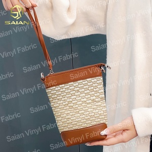 1.4Mm Nhiều Màu Giỏ Tre Dệt Dệt Linen Bọc PVC Da Tổng Hợp Vải Cho Túi Xách <span class=keywords><strong>Sofa</strong></span> Đồ Nội Thất - Product Image 4