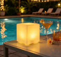 LED RGB Wiederaufladbare Tragbare Kabellose Stimmungslampe Dinner LED Luxus Restaurant Bar Kellner-Ruflicht Signal Flip Tischlampe