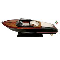 Modelo de Lancha Rápida RIVA AQUARIVA de 34 Pulgadas, Barco Antiguo de Madera Pintado a Mano para Decoración del Hogar