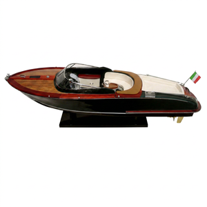 Modèle de bateau rapide RIVA AQUARIVA de 34 pouces - Bateau en bois artisanal peint à la main pour la décoration de la maison - Product Image 1