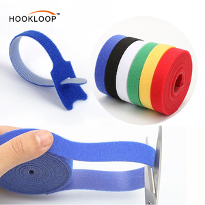 Çok amaçlı hammadde rulo tutkal pürüzsüz cırt cırt bant dikiş-giysi aksesuarı için kanca döngü bant - Product Image 5