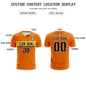 Conjuntos Deportivos Clásicos Personalizados en Naranja, Camiseta de Fútbol - Product Image 4