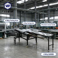 Scie à table coulissante pliable 4 en 1 WANJIA WJ600B avec aspiration des poussières pour la fabrication de meubles et l'utilisation en atelier de menuiserie CE