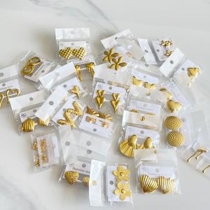 Pendientes de Acero Inoxidable Retro, Antideslustre, Chapados en Oro de 18k, Pendientes Geométricos Franceses Retro para Mujer, Joyería para Orejas - Product Image 1