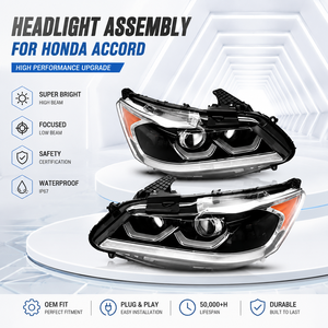 Untuk Honda Accord 9.5 2013-2017 Lampu Depan LED RGB Kontrol APP DRL Proyektor Headlamp Retrofit Kit - Product Image 3