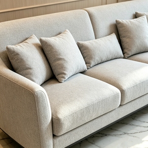 Ensemble de canapés modulaires en tissu <span class=keywords><strong>gris</strong></span> <span class=keywords><strong>clair</strong></span> moderne, <span class=keywords><strong>canapé</strong></span>-<span class=keywords><strong>lit</strong></span> en forme de L avec rembourrage en éponge, 3+2+1 places, meubles de salon pour appartement - Product Image 3