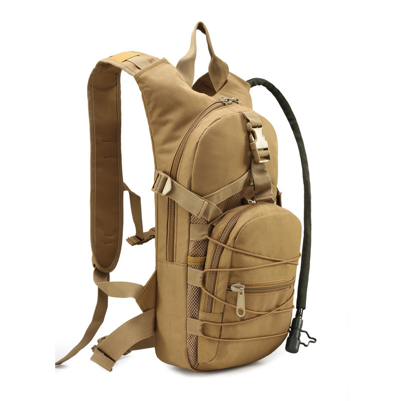 Black Tactical Hydration Backpack With Padding