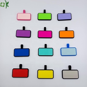 OKSILICONE Soundless Slide on Collar Etiquetas de identificación de perro Nombre de mascota ID Perro Etiqueta de Mascota para mascotas Forma de polígono sólido Gancho de silicona 7g CN;GU - Product Image 6