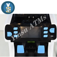 Ys-208C Compteur de valeur en espèces de billets de banque Cis à deux poches Machine de comptage de devises à impression thermique