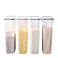 Ensemble de récipients de stockage de cuisine hermétiques en plastique transparent BST 2,8L couvercles de bocaux hauts pour nouilles spaghetti pâtes pour cadeaux