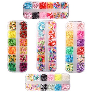 Rodajas de arcilla polimérica de cerámica suave 3D fruta flor estrella corazón nube suministros accesorios caja de rejilla decoración de <span class=keywords><strong>uñas</strong></span> - Product Image 4
