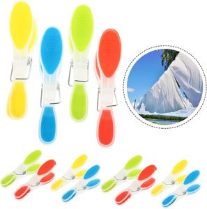 Pinces à linge robustes pour séchage de vêtements, pinces à linge domestiques coupe-vent, extra larges, antidérapantes, ergonomiques, avec poignée en caoutchouc souple - Product Image 1