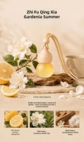 Diffuseur d'air pour voiture suspendu de qualité supérieure, design gourde |   Parfums de bois de santal, thé, gardénia et goyave |   Diffuseur d'aromathérapie pour voiture et maison